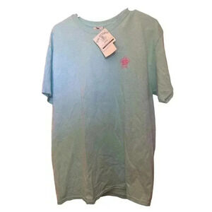 SIMPLY SOUTHERN SIZE LARGE TEAL TEE WITH TYE DYE TURTLE ON BACK NWT